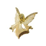 Angel Rhinestone Brooch Fuchsia H:46xW:42mm